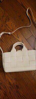 Arket Leather Crossbody Tote - Off White